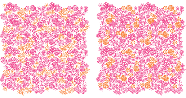 Adooka Organics print fabric design process - testing the pattern repeat