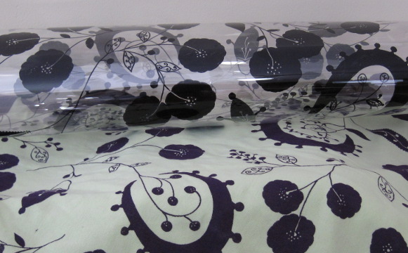Adooka Organics print fabric design process - drawing onto mylar